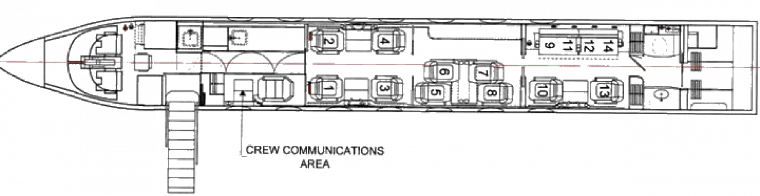 Boeing 737 MAX 9 BBJ cabin floorplan