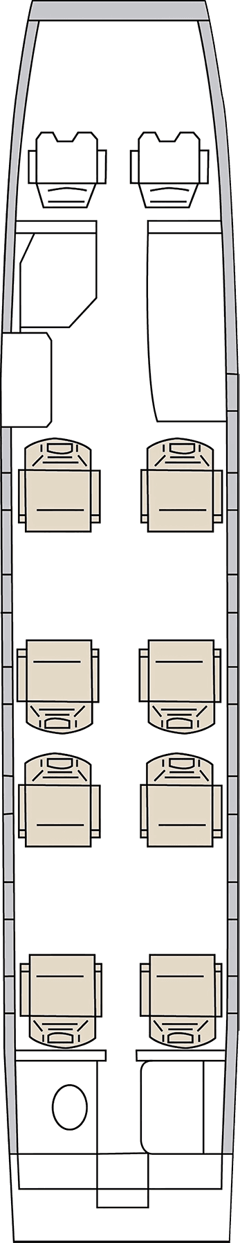 Cessna 560 Citation Encore cabin floorplan
