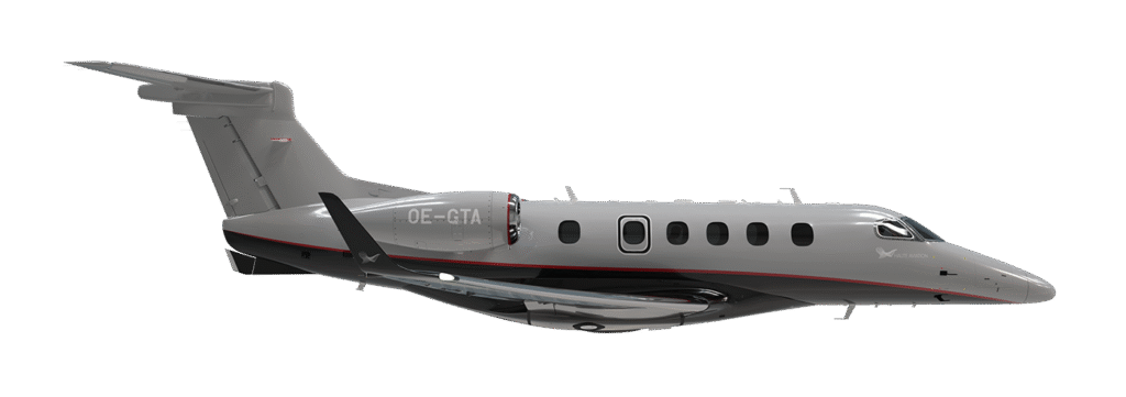 Embraer Phenom 300 exterior — Jon Sumrall's private jet (N100FG)