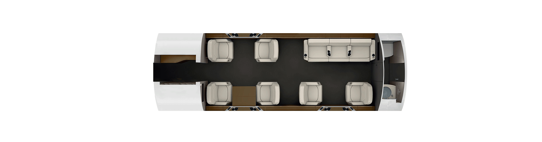Bombardier Challenger 650 floor plan