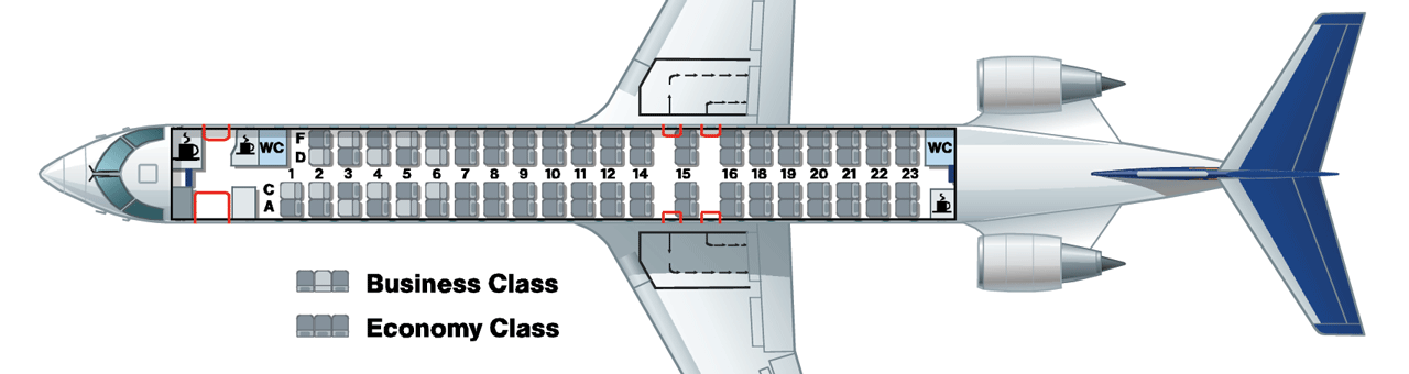Bombardier CRJ-900 floor plan
