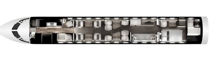 Bombardier Global 8000 floor plan