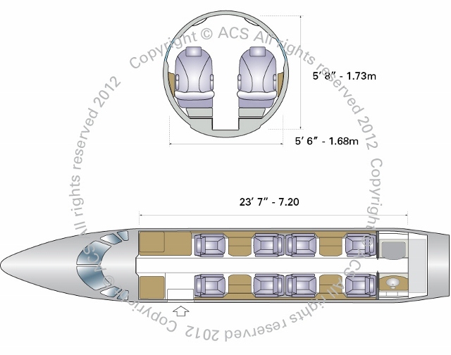 Dassault Falcon 50EX floor plan