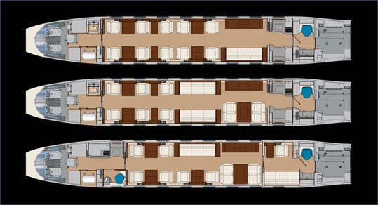 Gulfstream G650 floor plan