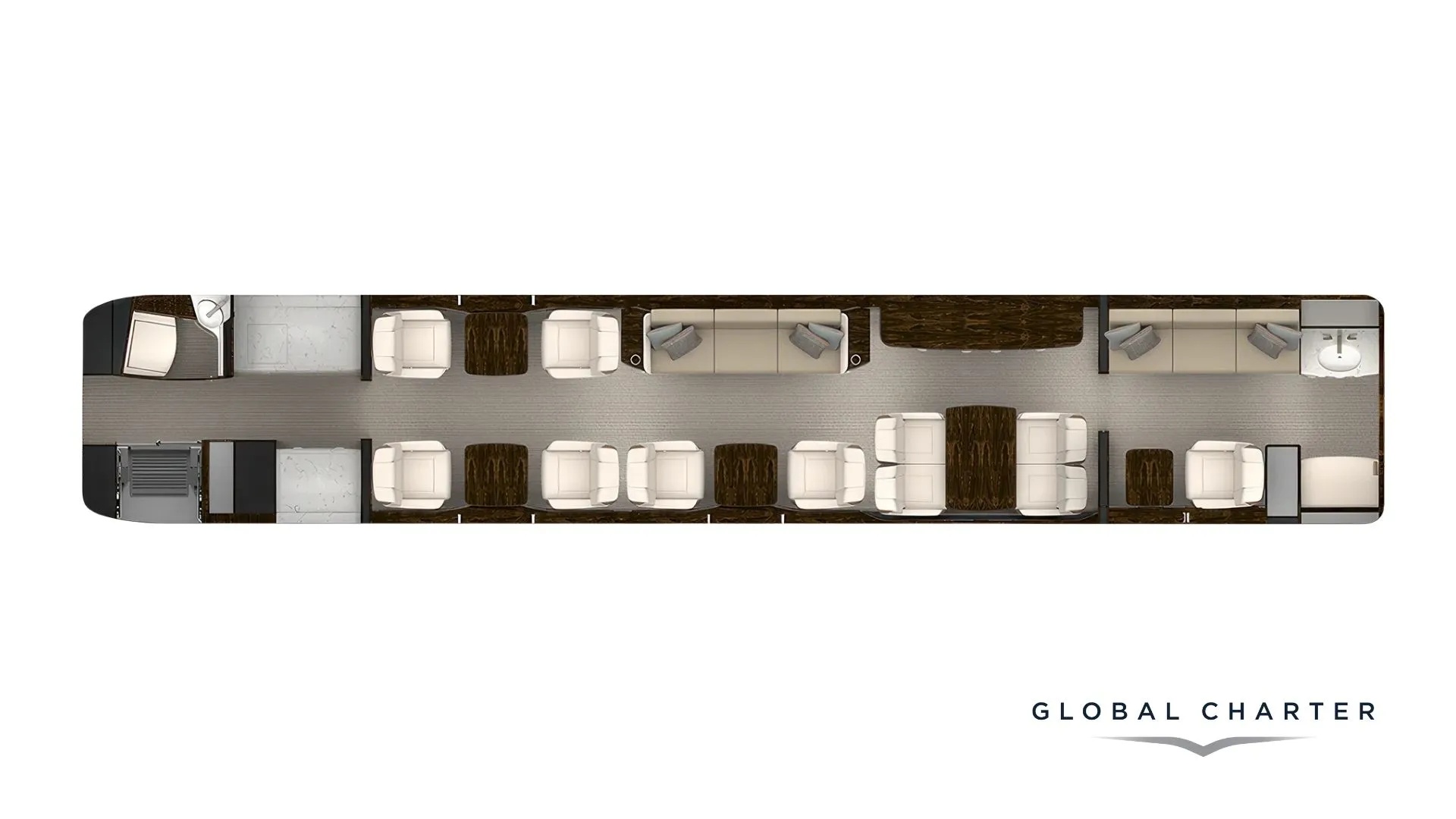Gulfstream G800 floor plan