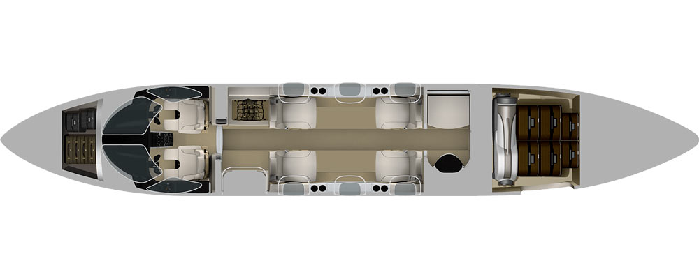 HondaJet HA-420 floor plan