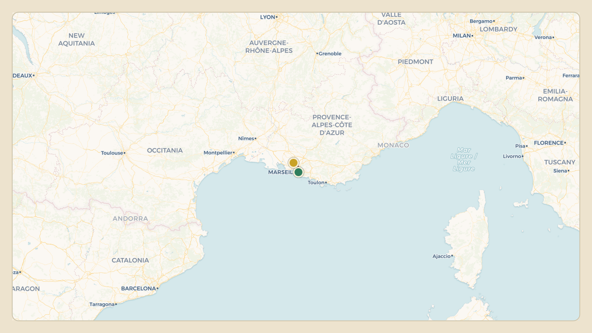 Flight path for Rodolphe Saade's OE-LYS from LFML — Marseille Provence Airport to LFML — Marseille Provence Airport
