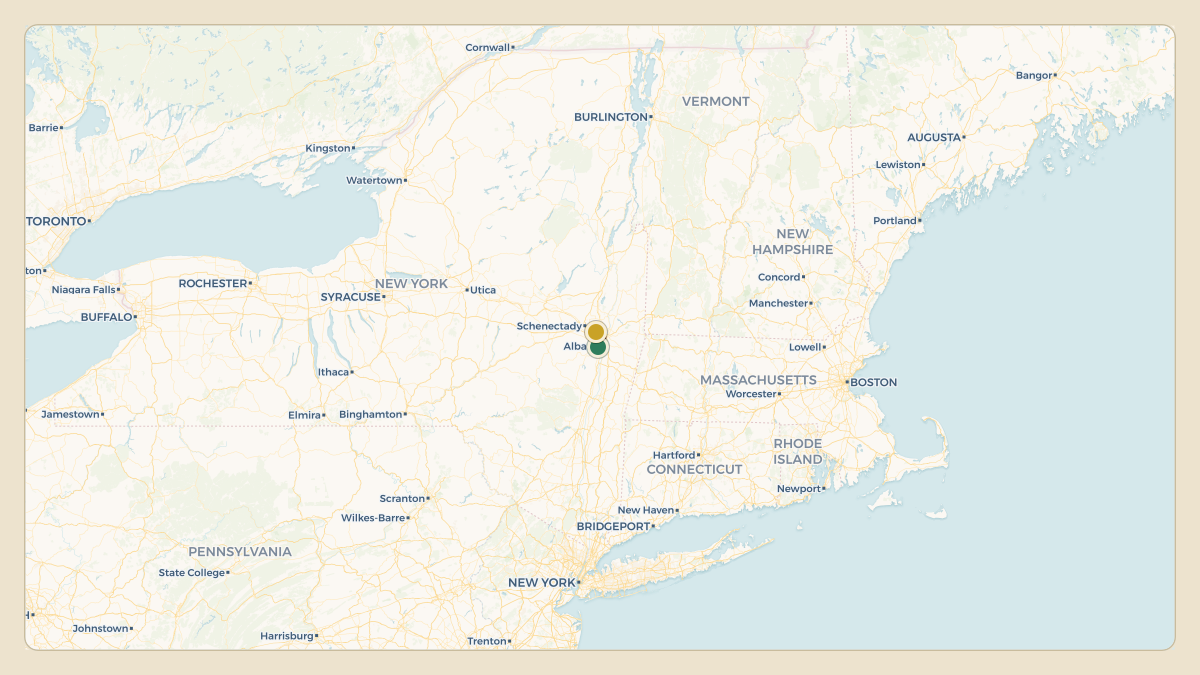 Flight path for Kathy Hochul's N761NY from KALB — Albany International Airport to KALB — Albany International Airport