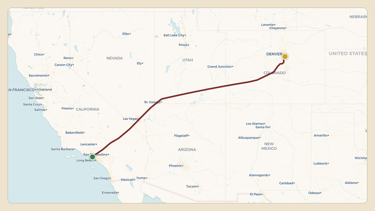 Flight path for Stan Kroenke's N729KF from KLAX — Los Angeles International Airport to KAPA — Centennial Airport