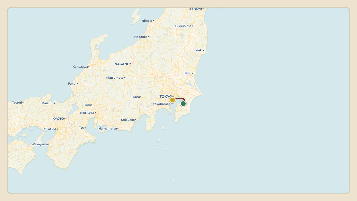 Flight path for Kuwait Amiri Flight's 9K-GCC from RJTT — Tokyo Haneda International Airport to RJTT — Tokyo Haneda International Airport