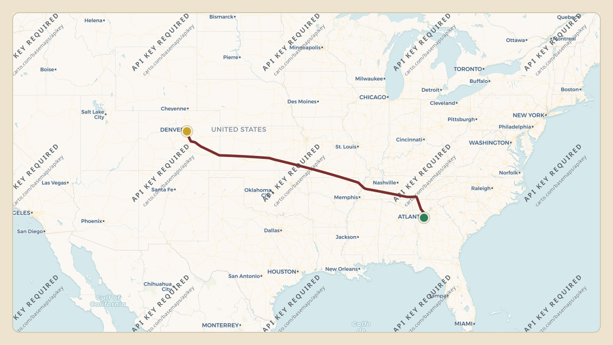 Flight path for Stan Kroenke's N729KF from KATL — Hartsfield Jackson Atlanta International Airport to KAPA — Centennial Airport