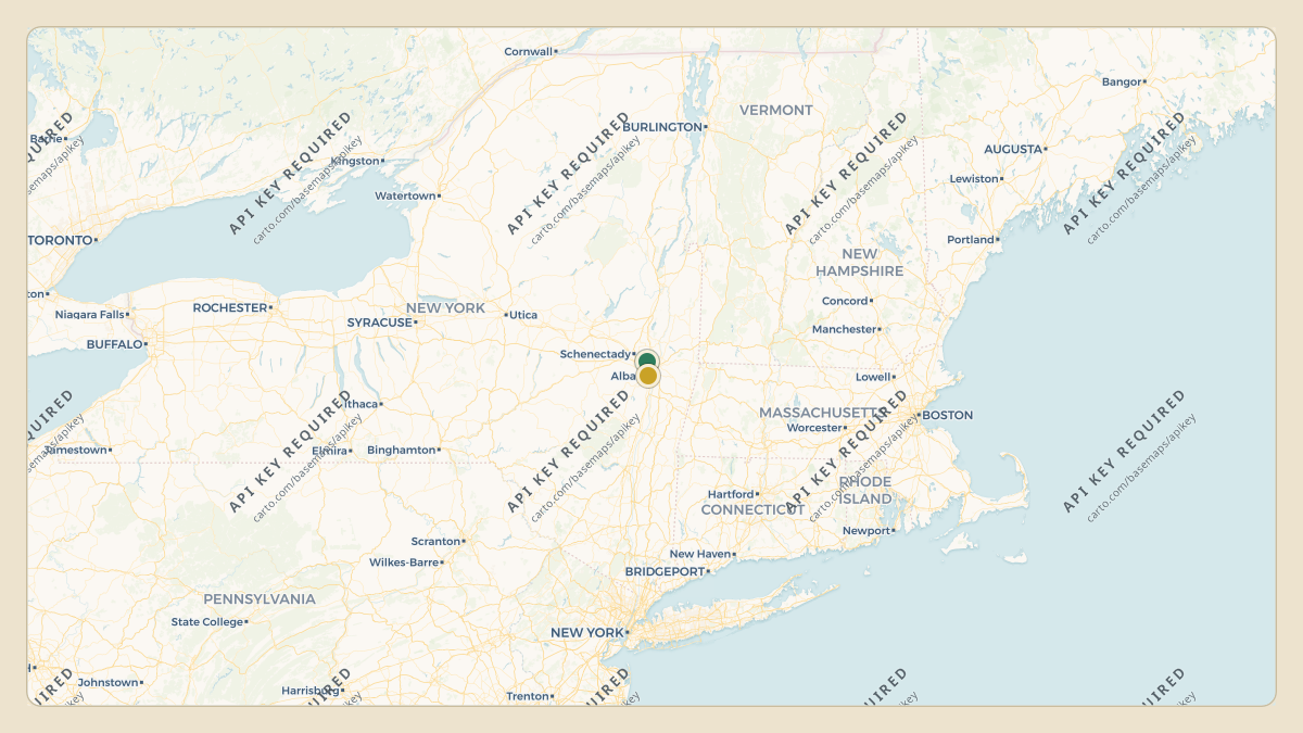 Flight path for Kathy Hochul's N761NY from KALB — Albany International Airport to 4B0 — South Albany Airport