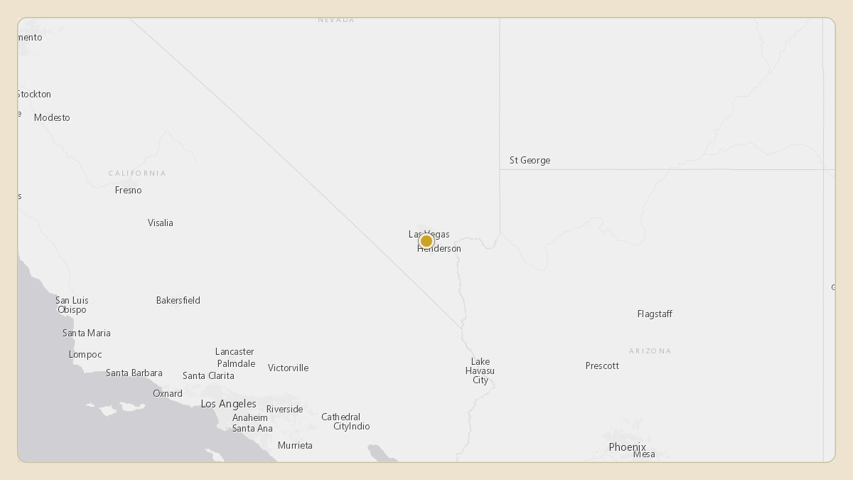 Flight path for MGM Resorts's N781MM from LAS — Las Vegas to KLAS — Harry Reid International Airport