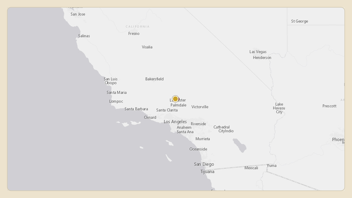 Flight path for Elon Musk's N272BG from KWJF — General William J Fox Airfield to KWJF — General William J Fox Airfield
