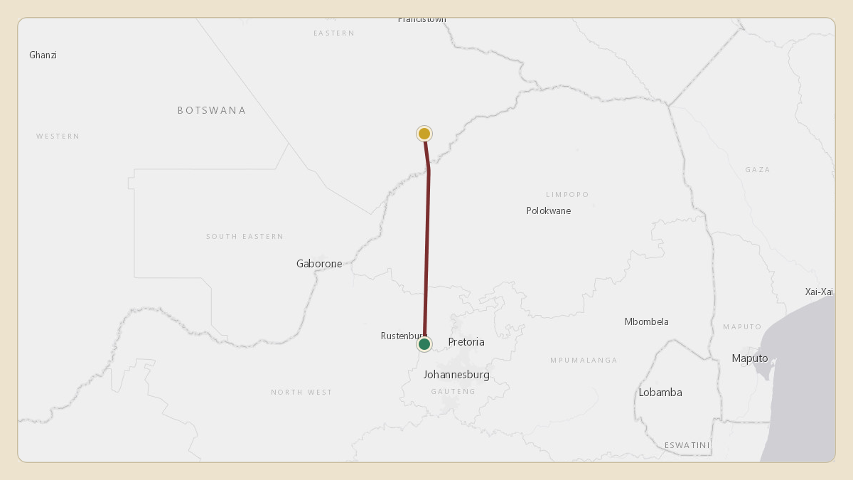 Flight path for Volkswagen's D-AGBA from FAOI — Orient Glider Airport to EDVE — Braunschweig-Wolfsburg Airport