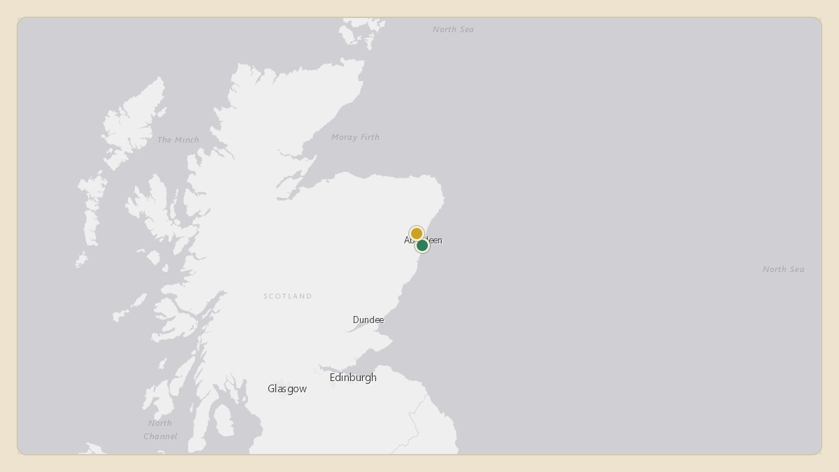 Flight path for UK Government / Royal Flight's G-ZAHS from EGPD — Aberdeen International Airport to EGPD — Aberdeen International Airport
