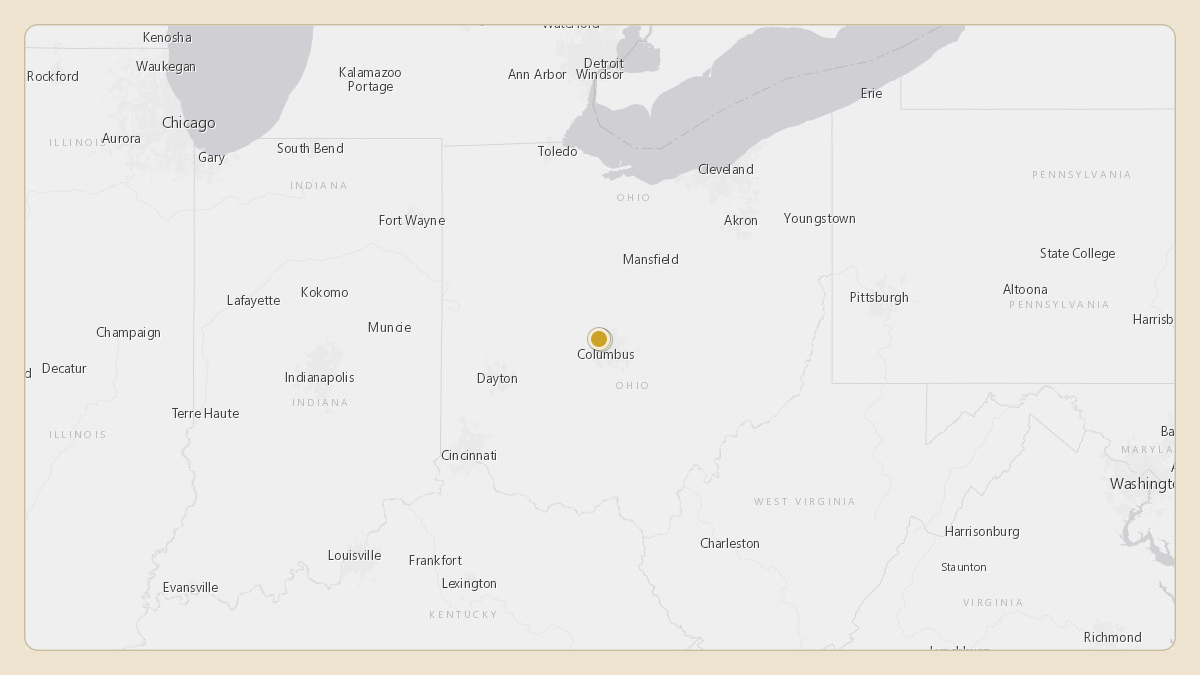 Flight path for Mike DeWine's N71HP from KOSU — The Ohio State University Airport - Don Scott Field to KOSU — The Ohio State University Airport - Don Scott Field