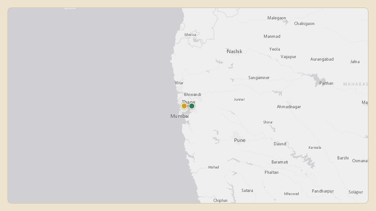 Flight path for Poonawalla Family's VT-CCA from VANM — Navi Mumbai International Airport to VABB — Chhatrapati Shivaji Maharaj International Airport