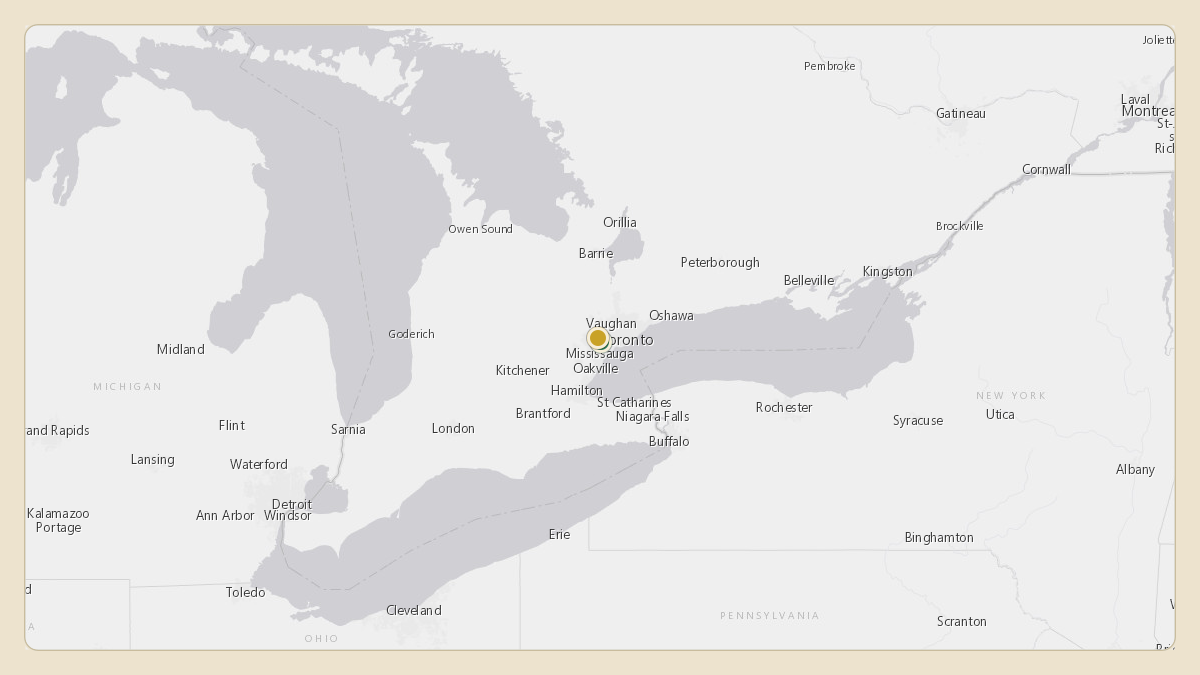 Flight path for MGM Resorts's N781MM from YYZ — Toronto to CYYZ — Toronto Pearson International Airport