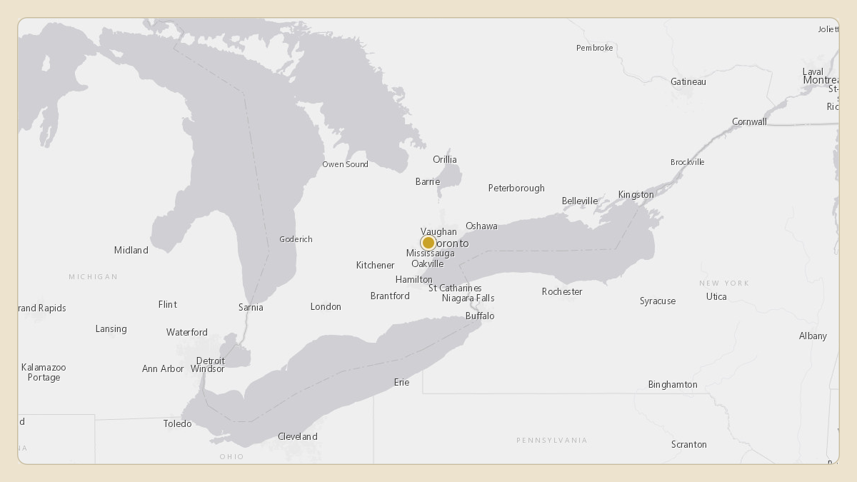 Flight path for MGM Resorts's N781MM from YYZ — Toronto to CYYZ — Toronto Pearson International Airport