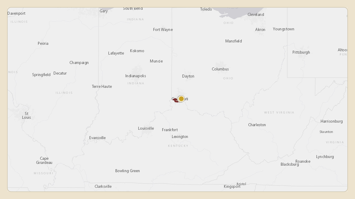 Flight path for Mike DeWine's N71HP from KLUK — Cincinnati Municipal Airport Lunken Field to KLUK — Cincinnati Municipal Airport Lunken Field