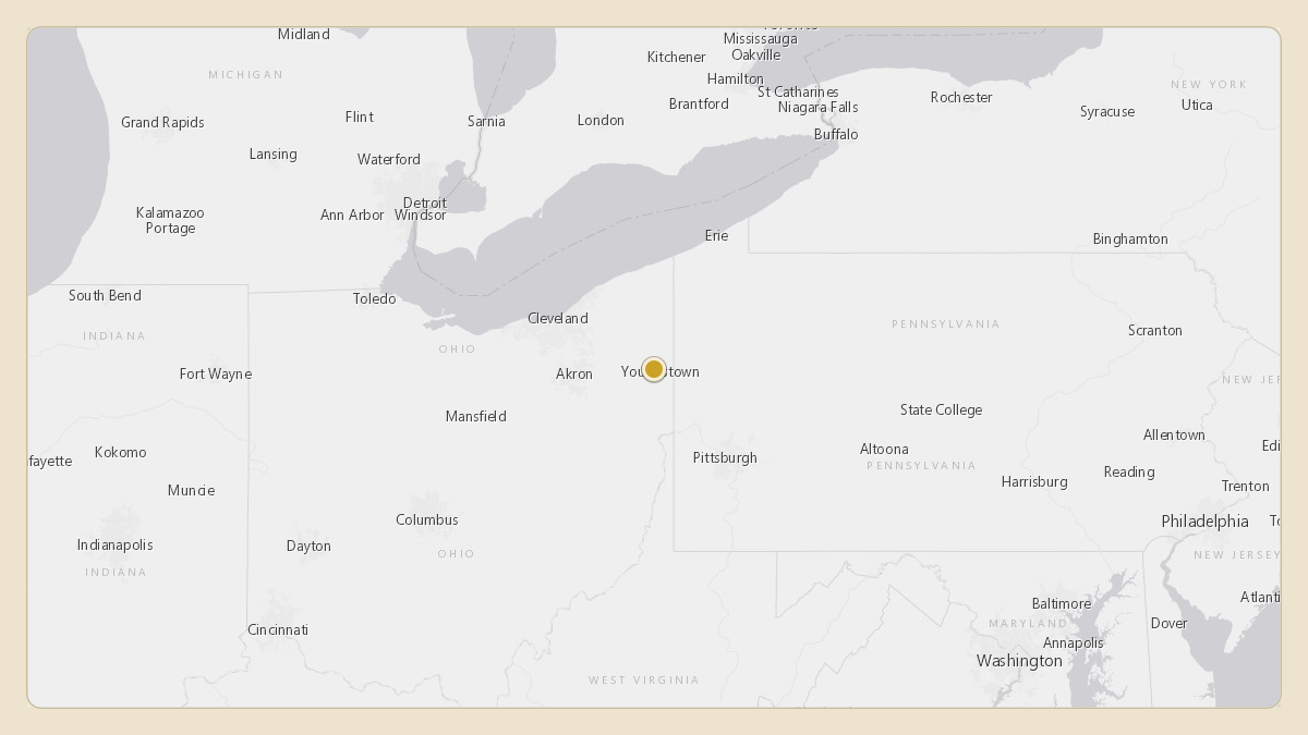 Flight path for Mike DeWine's N71HP from K04G — Lansdowne Airport to 4OI8 — Brocker Field