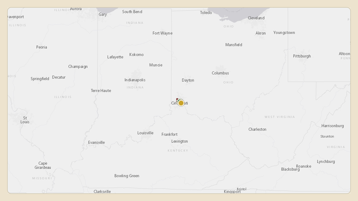 Flight path for Mike DeWine's N71HP from KLUK — Cincinnati Municipal Airport Lunken Field to KLUK — Cincinnati Municipal Airport Lunken Field