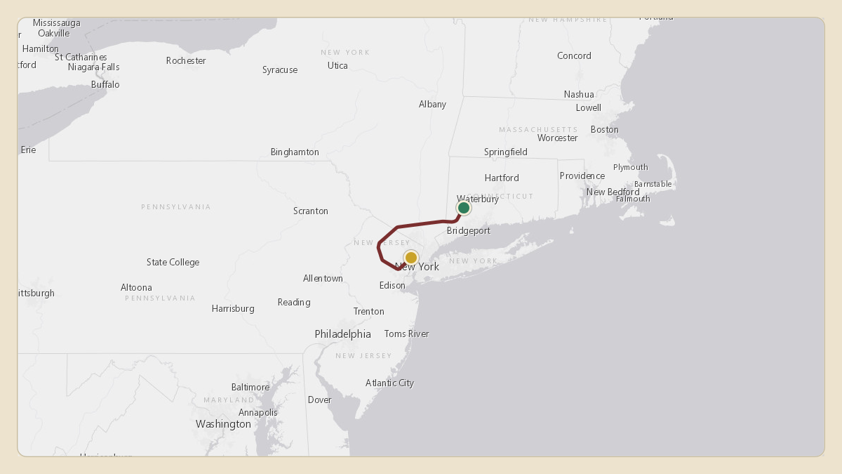 Flight path for Paul Tudor Jones's N117TF from HPN — White Plains to KTEB — Teterboro Airport