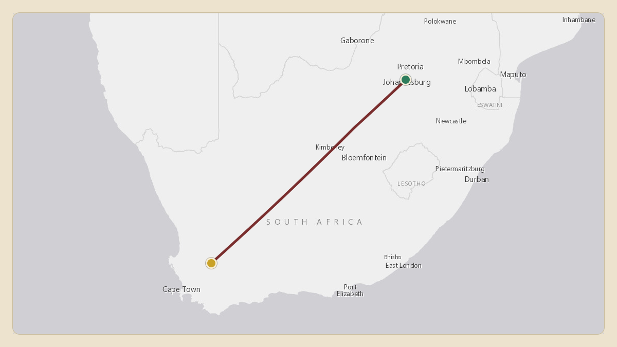 Flight path for Nicky Oppenheimer's ZS-AKF from FAWB — Wonderboom Airport to -28.84°, 25.48°