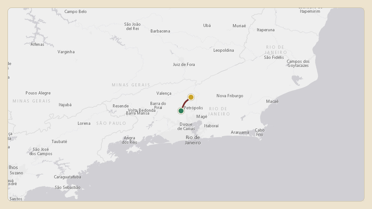 Flight path for Lemann Family's PS-FGT from SBSC — Santa Cruz Air Force Base to LIPZ — Venice Marco Polo Airport