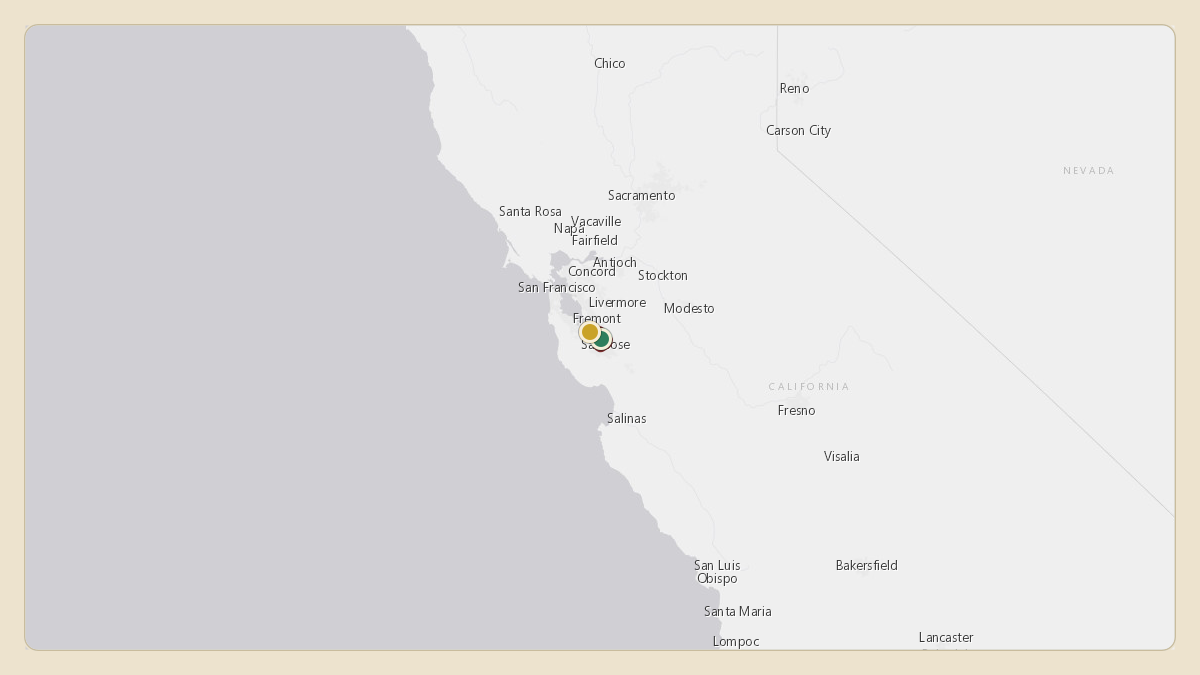 Flight path for Evan Spiegel's N3E from KSJC — Norman Y. Mineta San Jose International Airport to KNUQ — Moffett Federal Airfield
